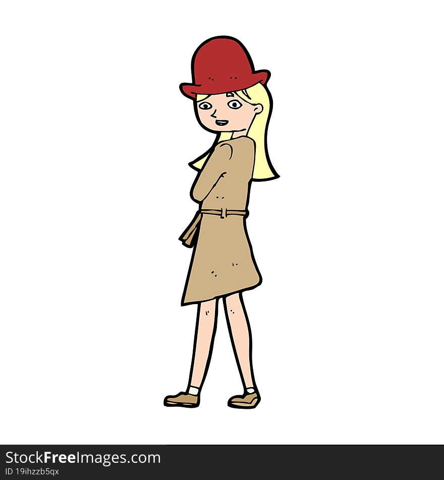 cartoon female spy