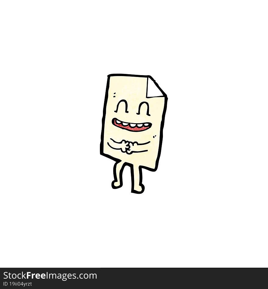 Paper Sheet Cartoon Character