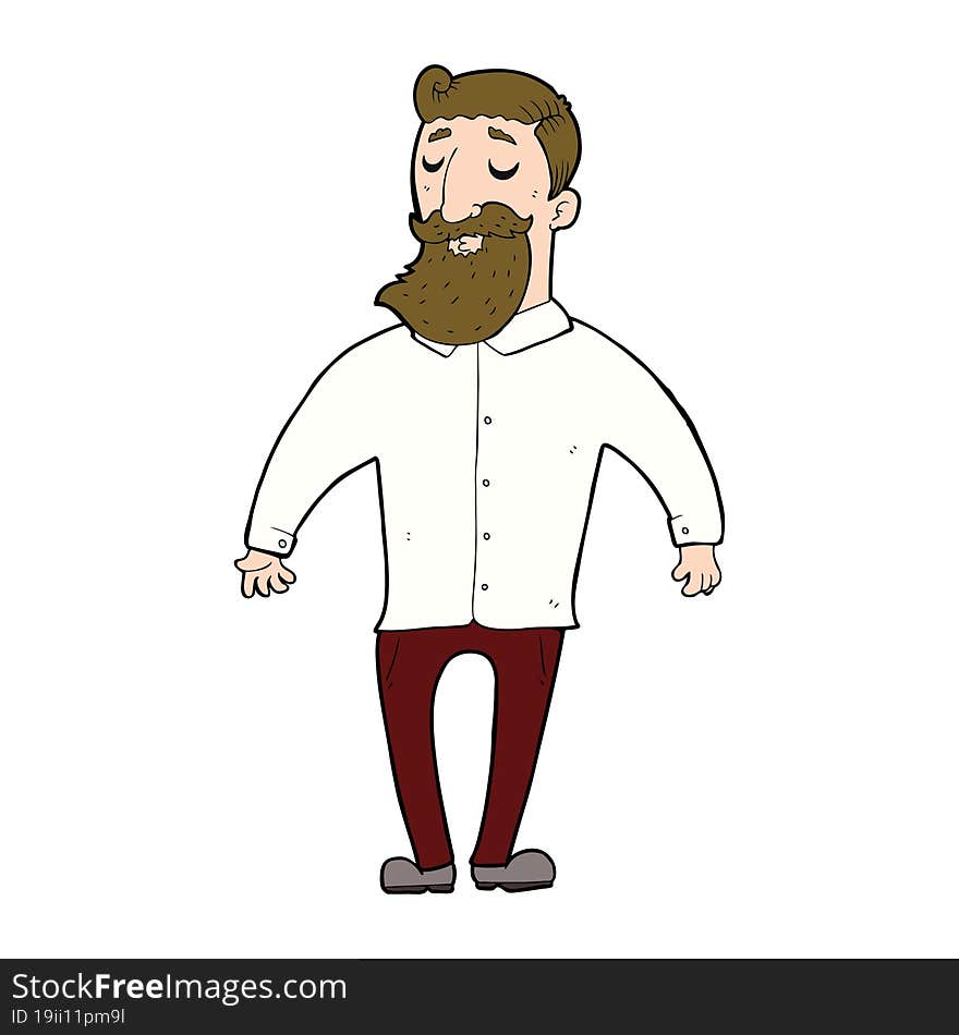 cartoon bearded man