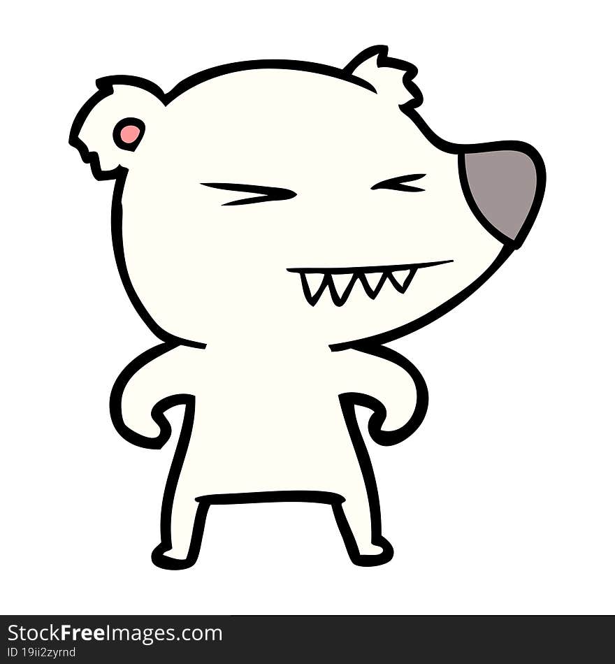 angry polar bear cartoon. angry polar bear cartoon