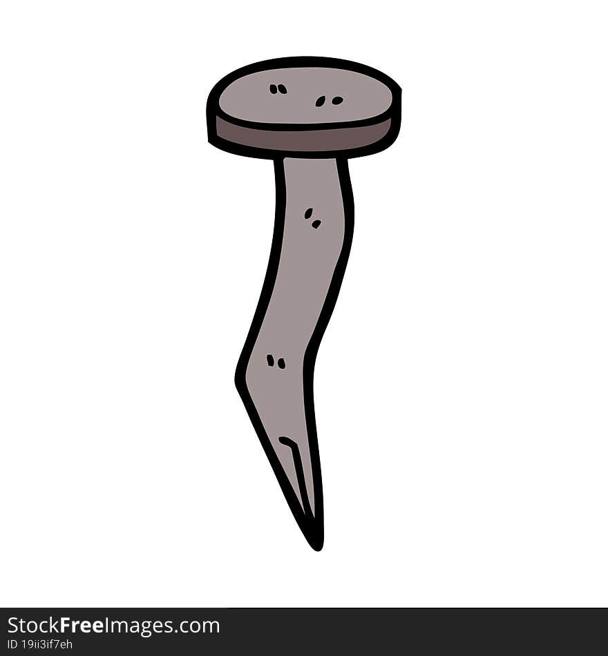 Cartoon Doodle Iron Nail