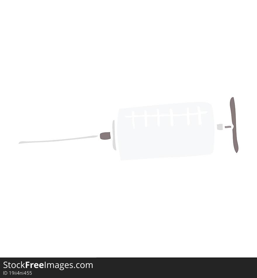 flat color style cartoon syringe