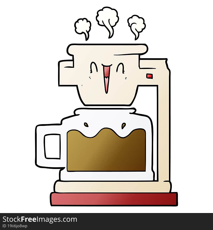 steaming hot coffee pot. steaming hot coffee pot