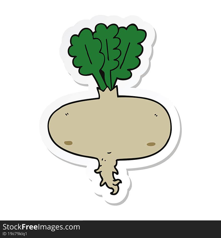 sticker of a cartoon beetroot