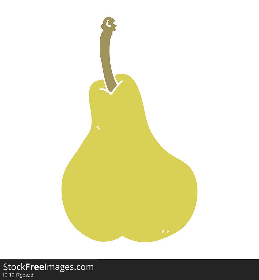 cartoon doodle of a pear