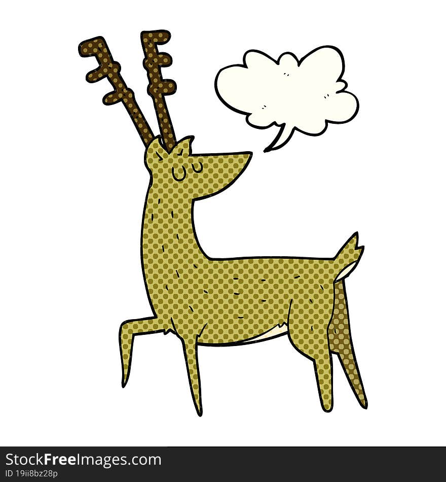 comic book speech bubble cartoon stag