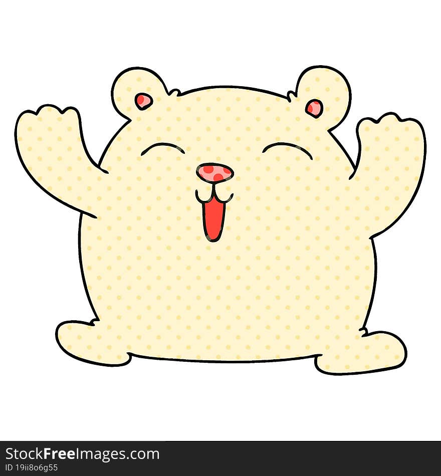 quirky comic book style cartoon funny polar bear