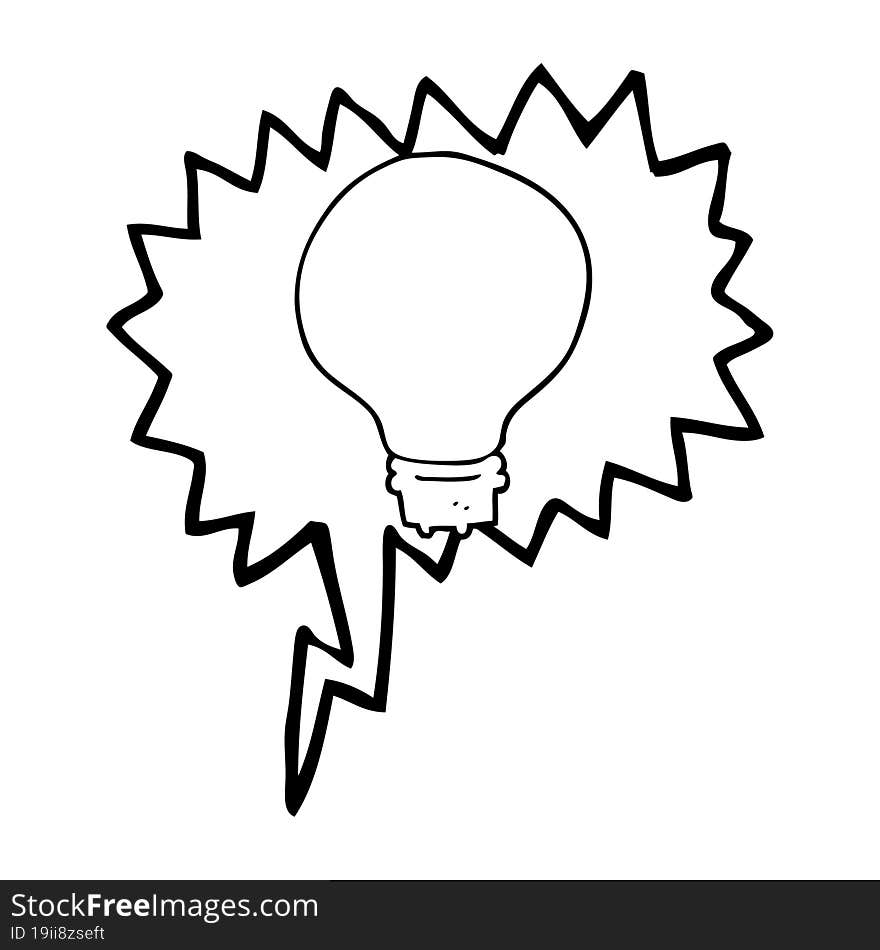 speech bubble cartoon light bulb