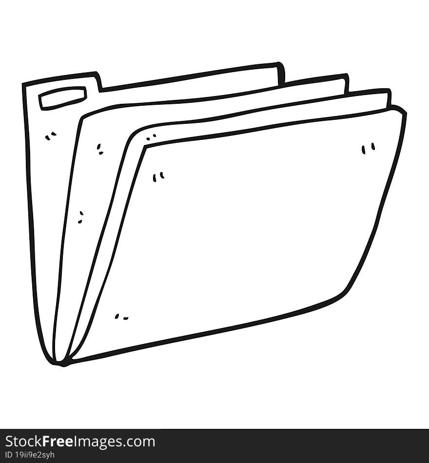 black and white cartoon business file