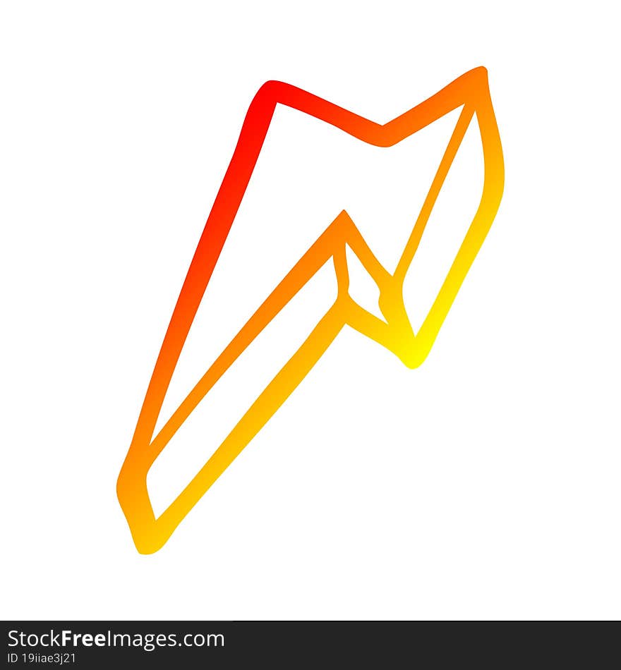 Warm Gradient Line Drawing Cartoon Decorative Lightning Bolt