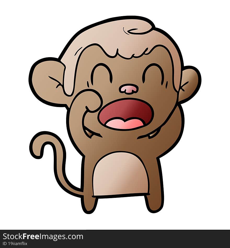 shouting cartoon monkey. shouting cartoon monkey