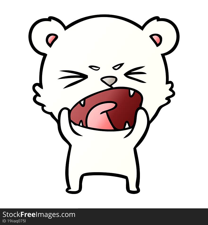 angry polar bear cartoon. angry polar bear cartoon