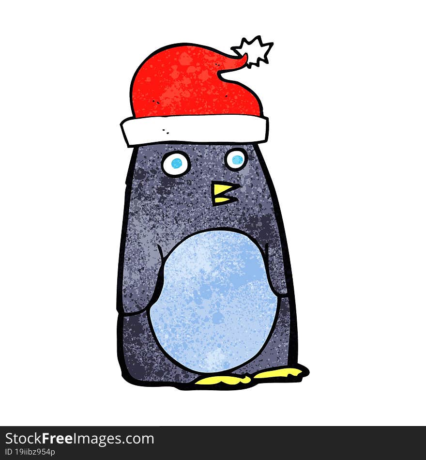 cartoon christmas penguin