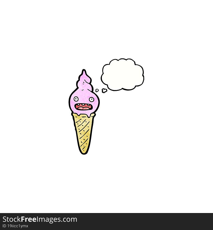 ice cream cone cartoon character