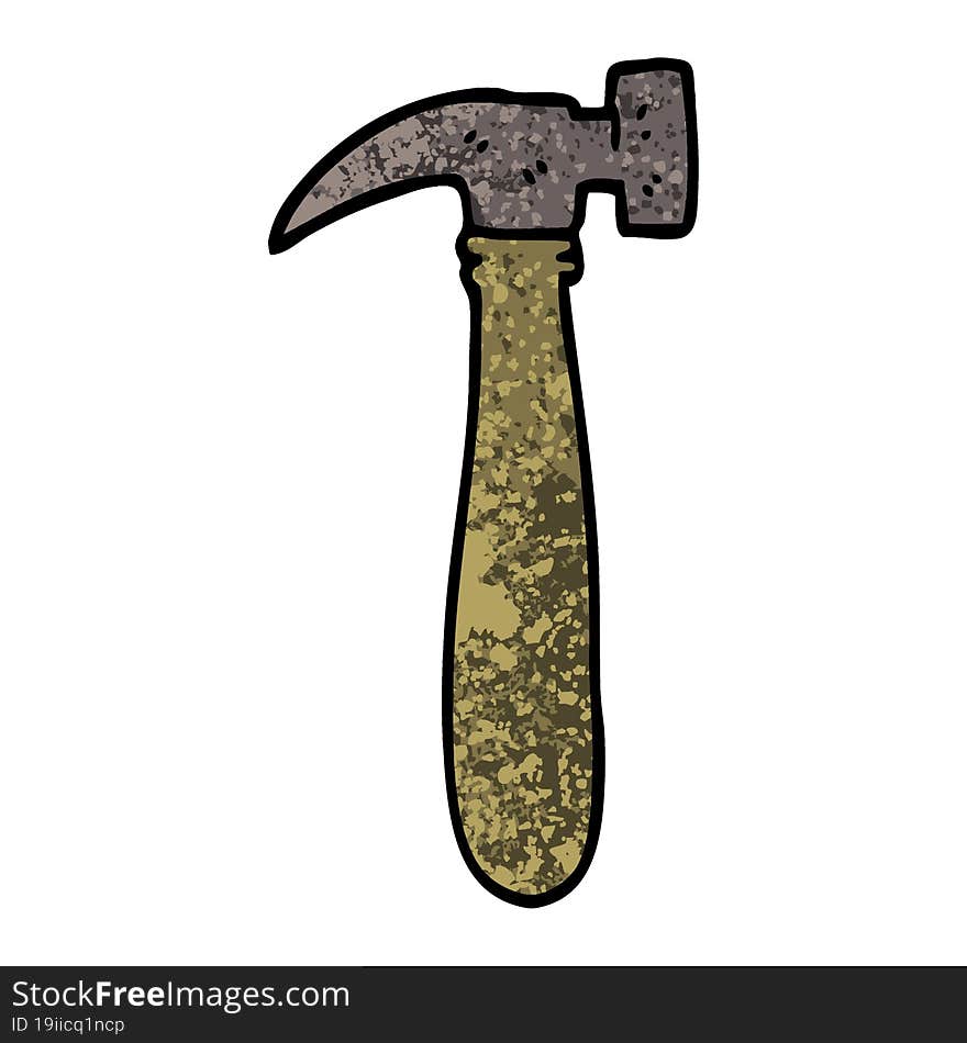 grunge textured illustration cartoon hammer