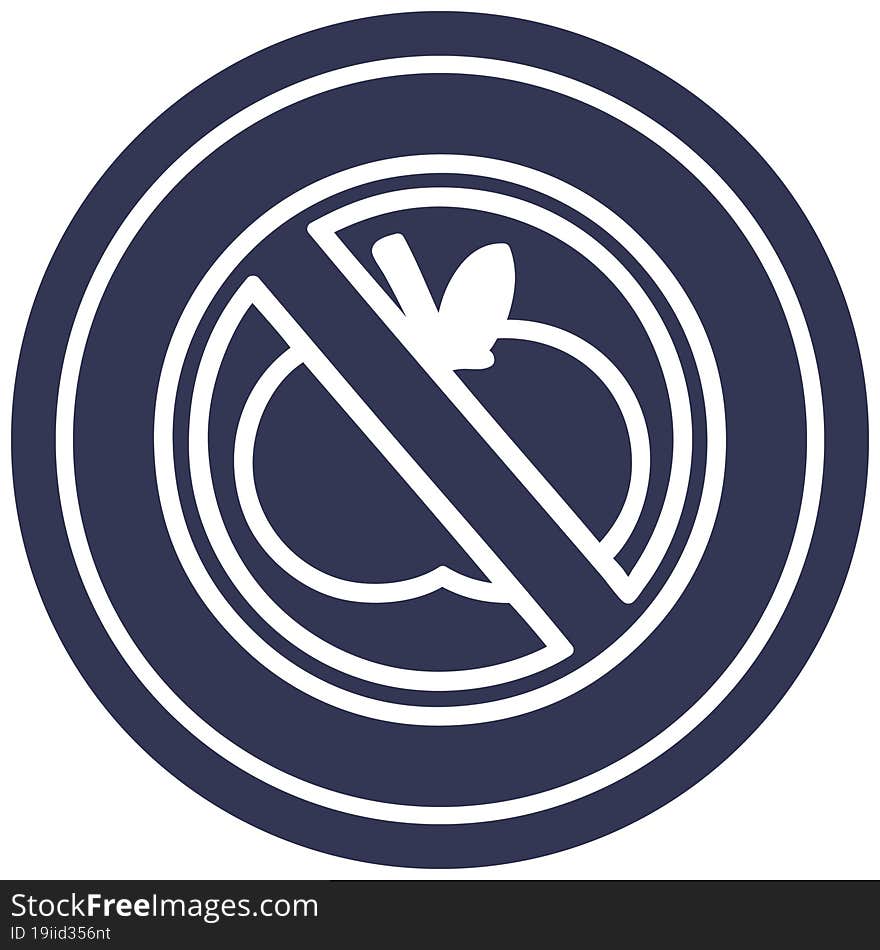 no healthy food circular icon