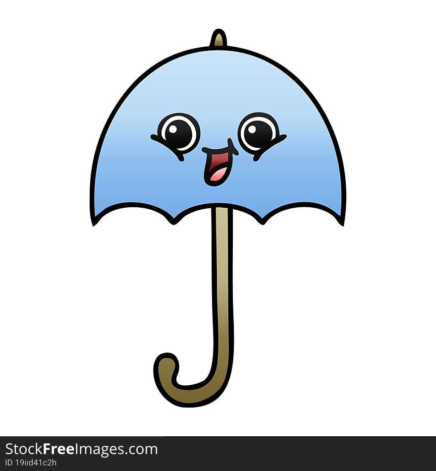 gradient shaded cartoon umbrella