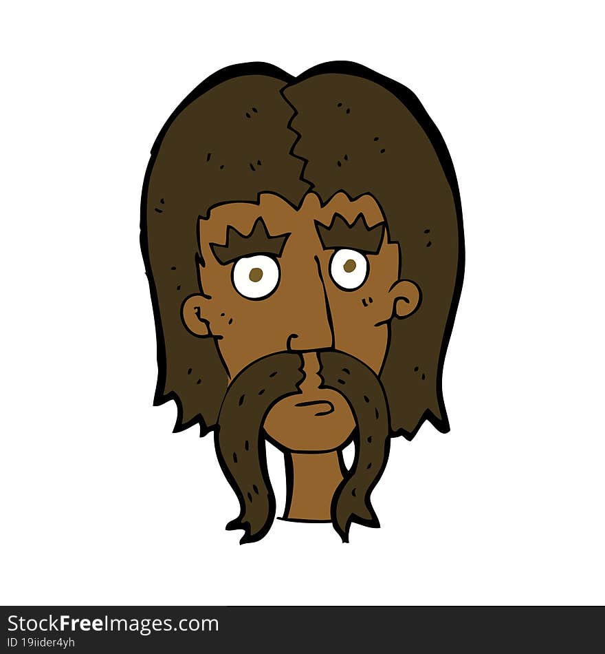 cartoon man with long mustache