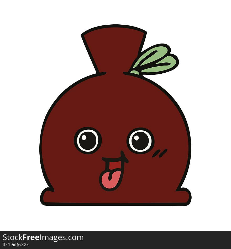 cute cartoon of a sack. cute cartoon of a sack