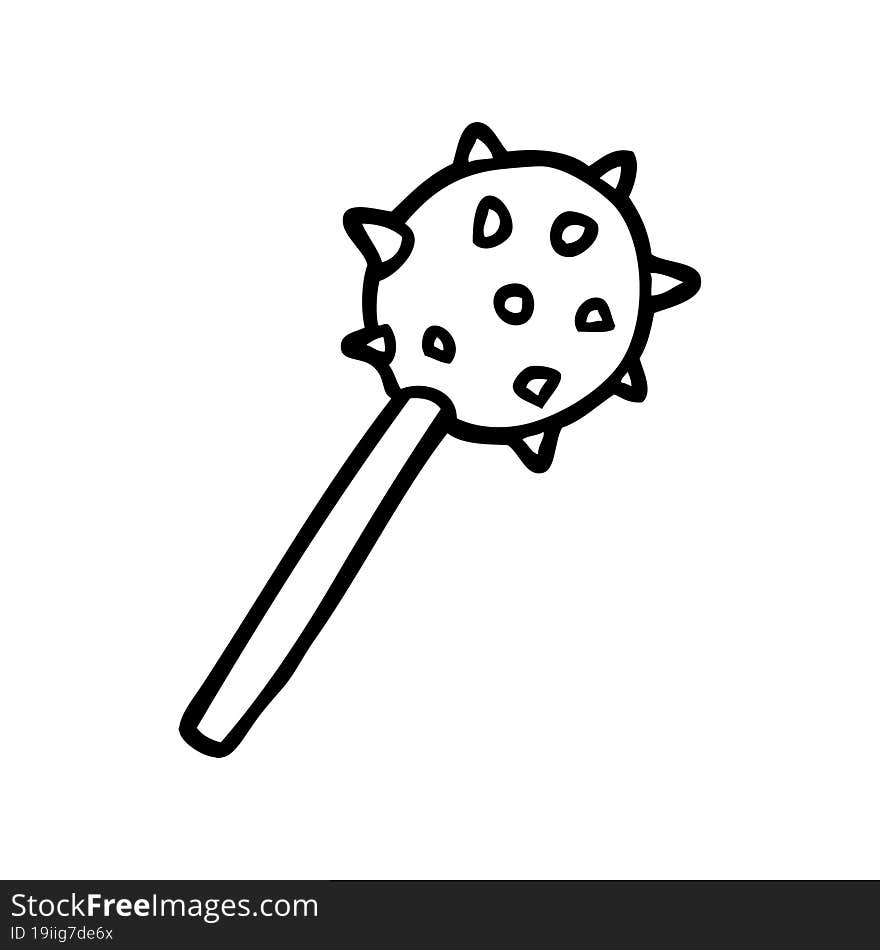 cartoon medieval mace. cartoon medieval mace