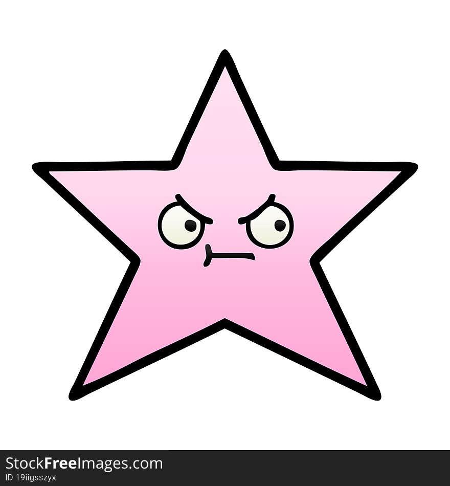 gradient shaded cartoon star fish