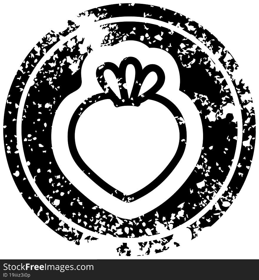 Fresh Fruit Distressed Icon