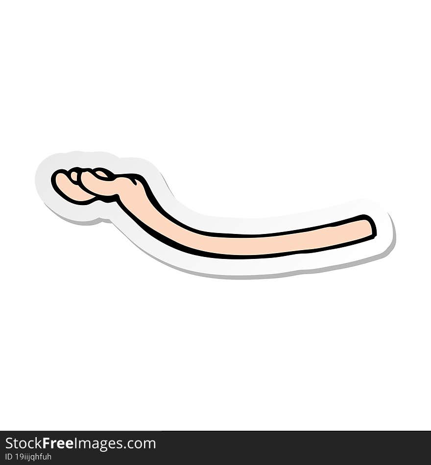 sticker of a cartoon arm