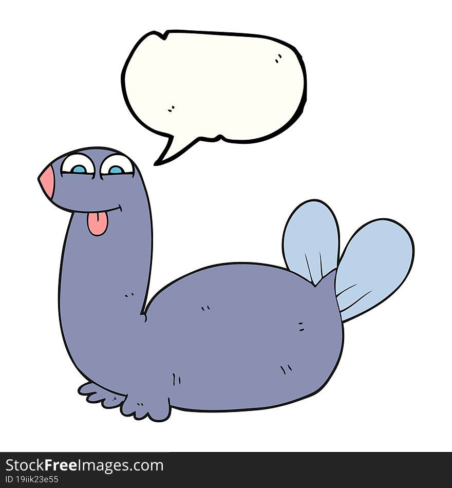 freehand drawn speech bubble cartoon seal