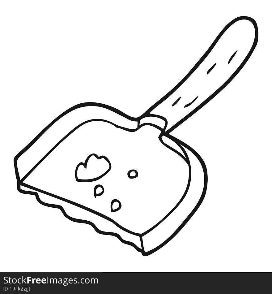 black and white cartoon dust pan