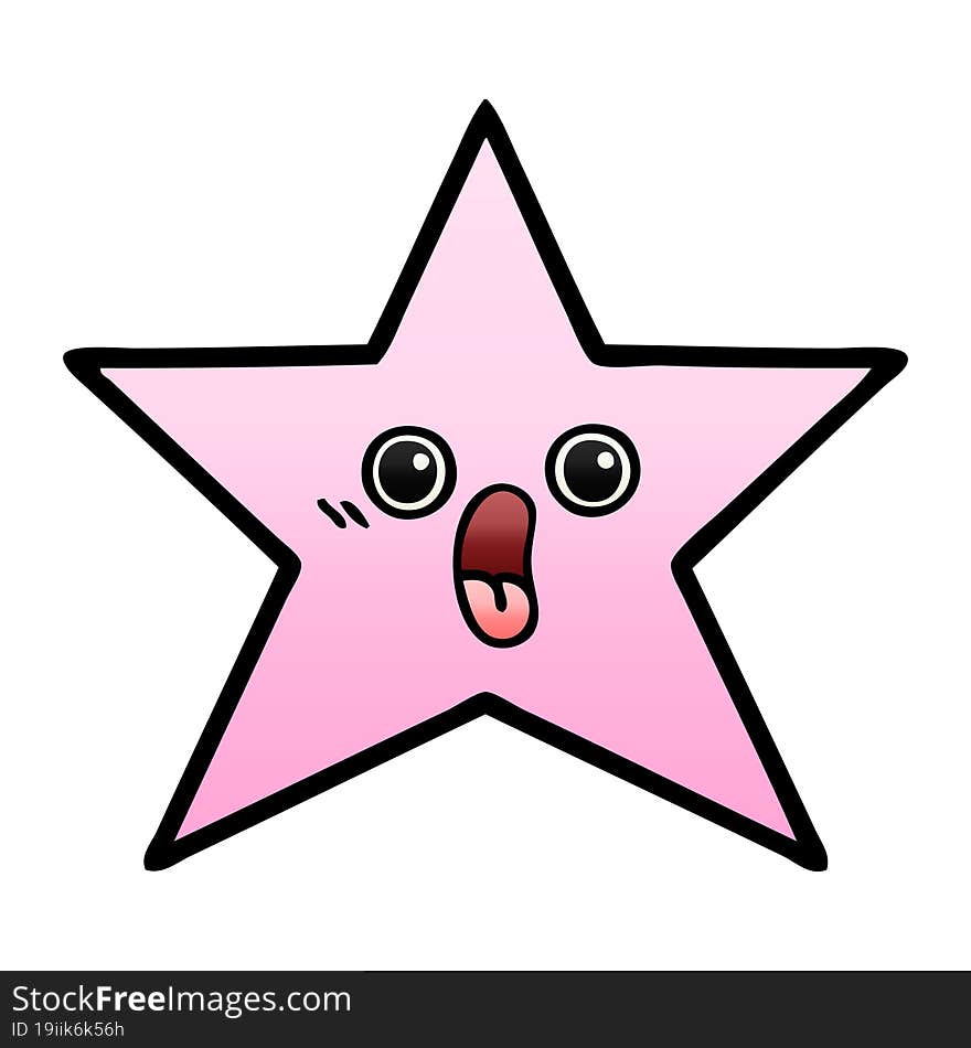 Gradient Shaded Cartoon Star Fish