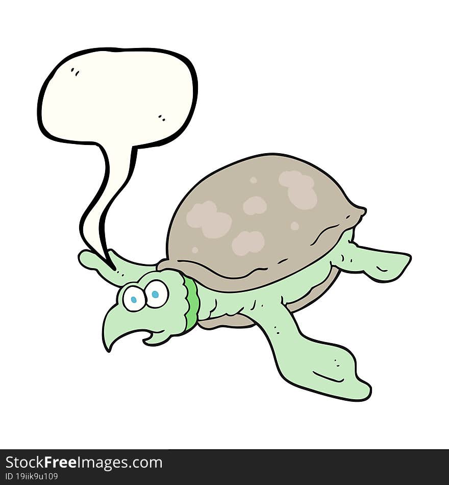 speech bubble cartoon turtle