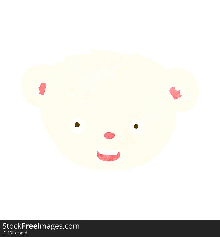 Cartoon Polar Bear Face