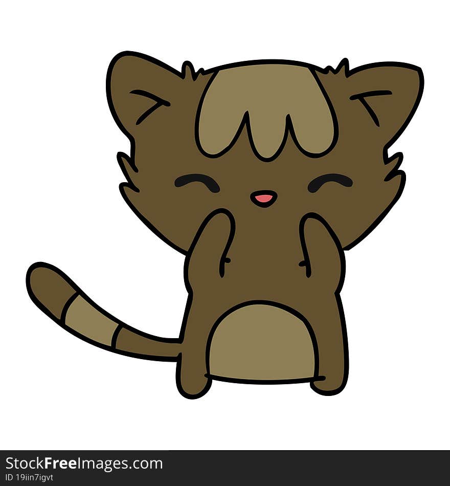 Cartoon Of Cute Kawaii Cat