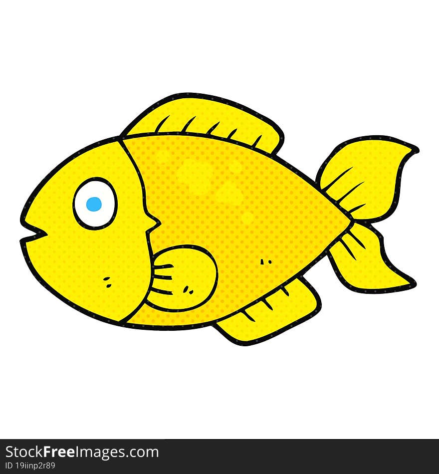 freehand drawn cartoon fish