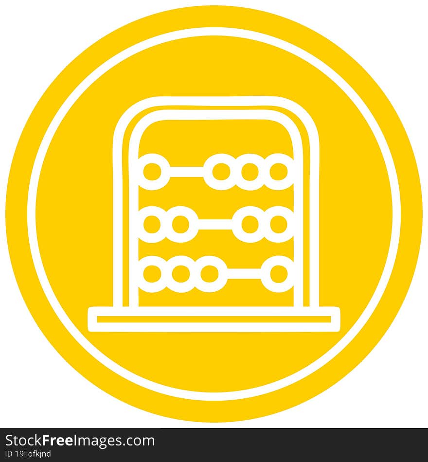 Traditional Abacus Circular Icon