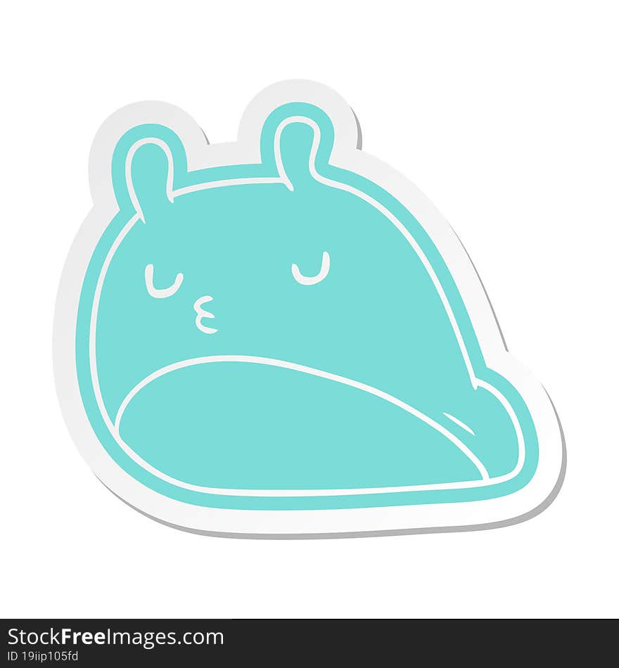 cartoon sticker kawaii fat cute slug