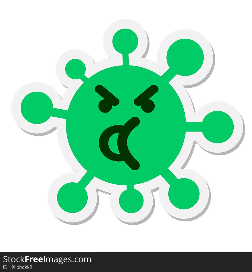 Annoyed Talking Virus Sticker