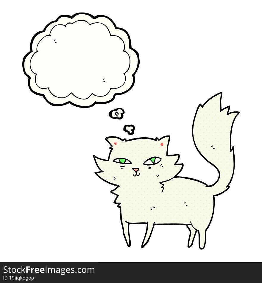 thought bubble cartoon cat