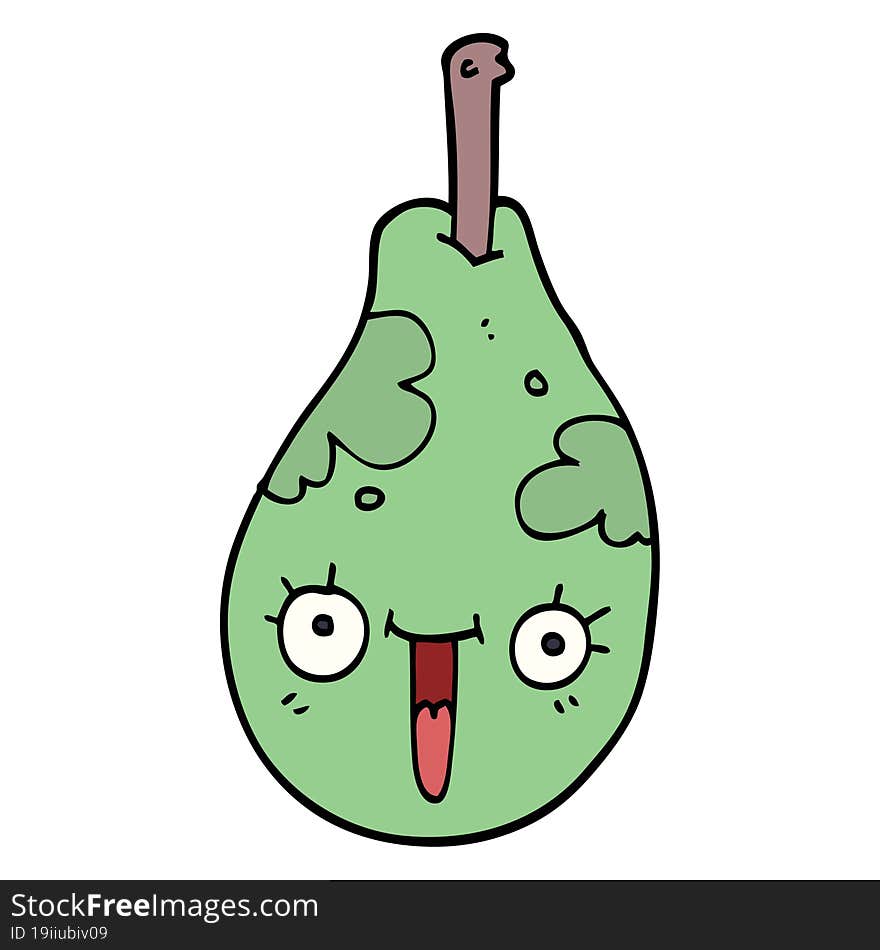 cartoon doodle fresh pear