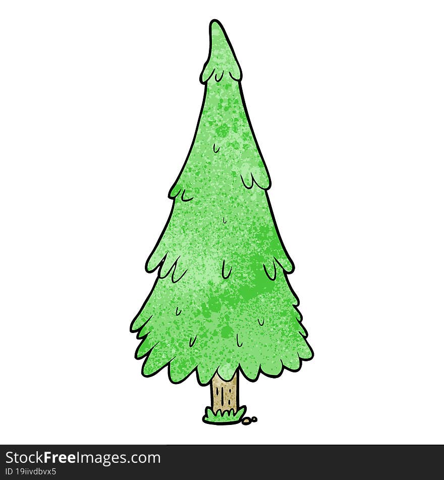 cartoon christmas tree. cartoon christmas tree