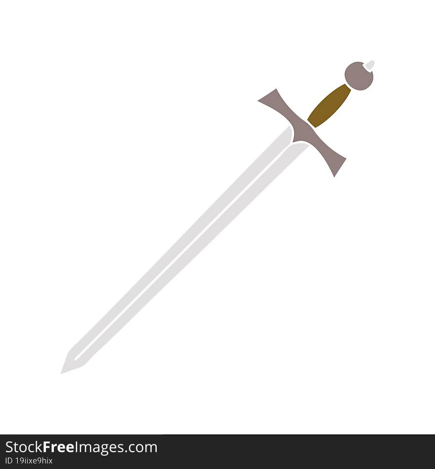 quirky hand drawn cartoon sword