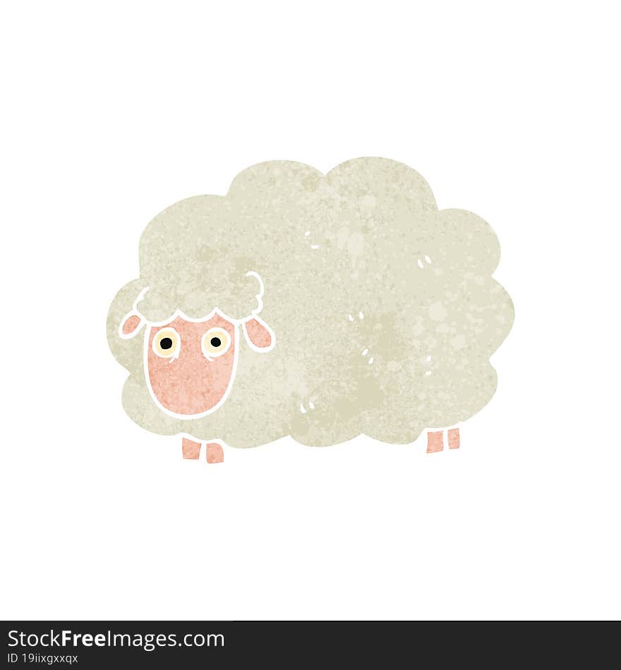 retro cartoon farting sheep