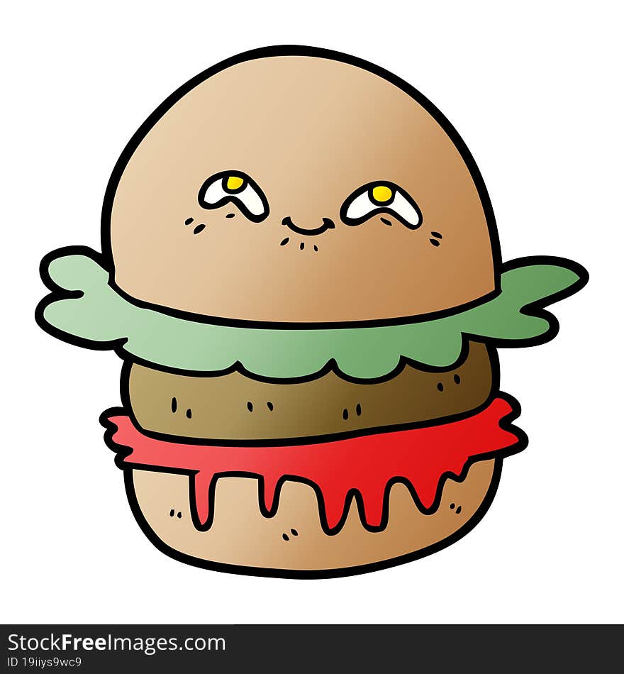 cartoon fast food burger. cartoon fast food burger