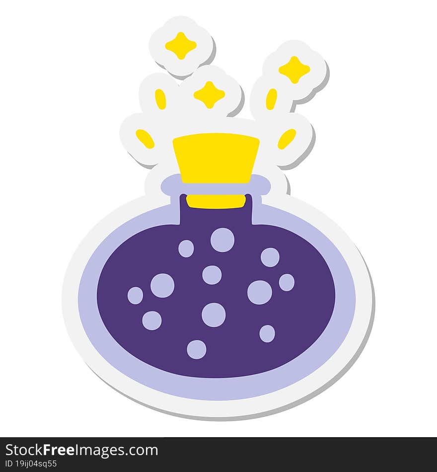 bubbling potion bottle sticker