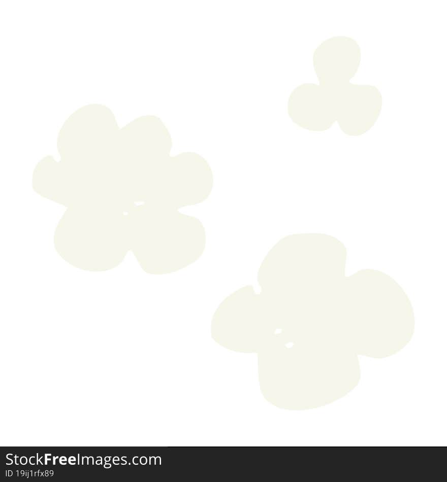 Flat Color Illustration Of A Cartoon Puff Of Smoke