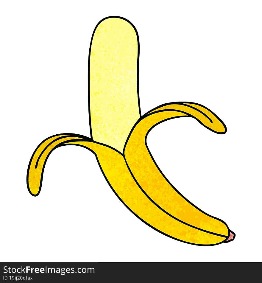 quirky hand drawn cartoon banana