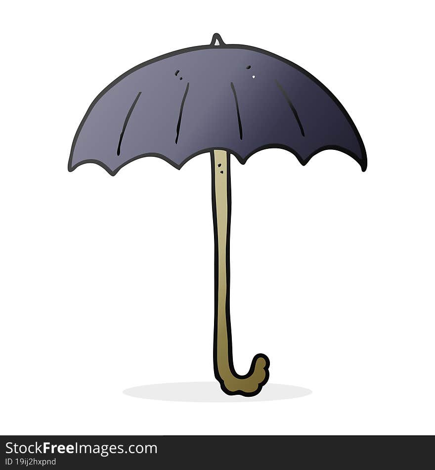 freehand drawn cartoon umbrella