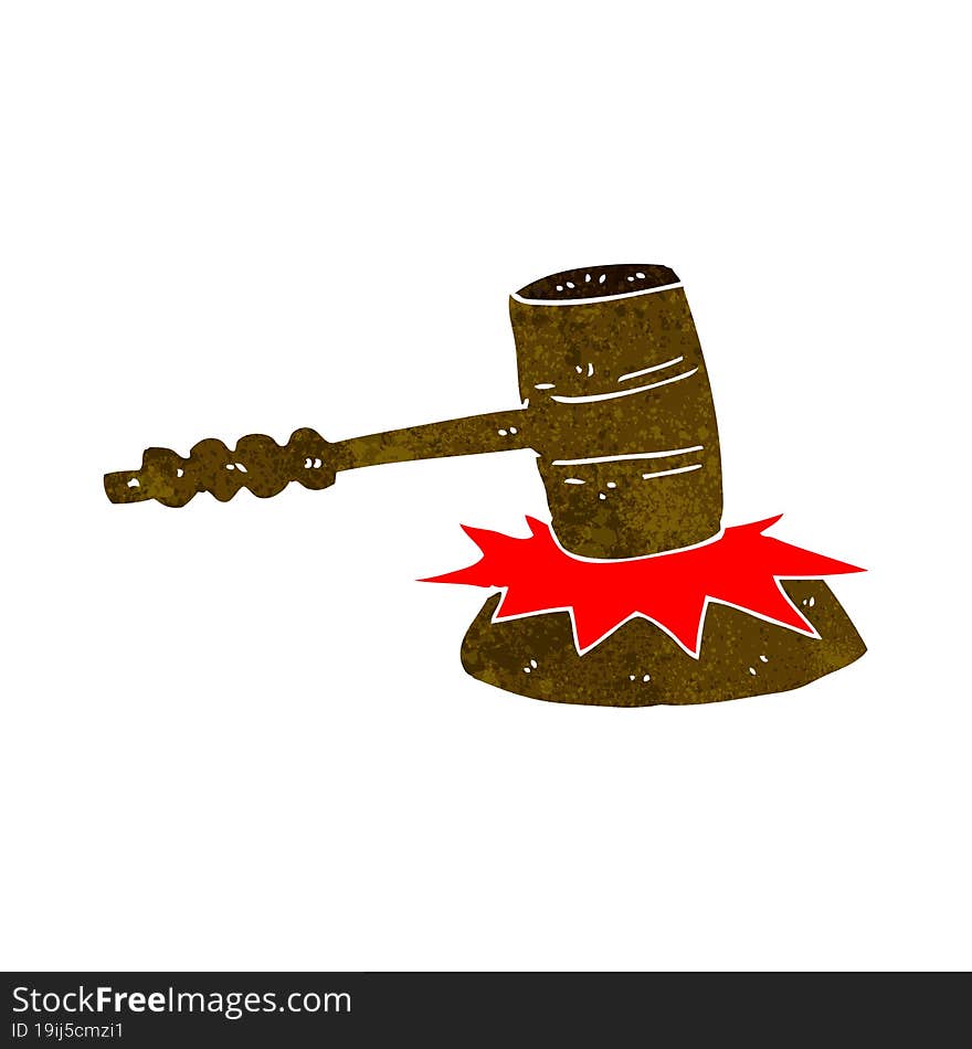 cartoon gavel banging