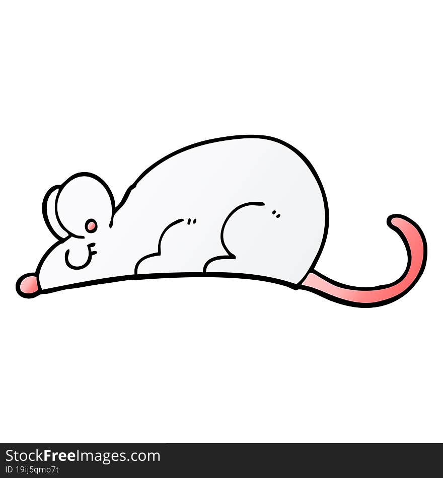 Vector Gradient Illustration Cartoon Rat