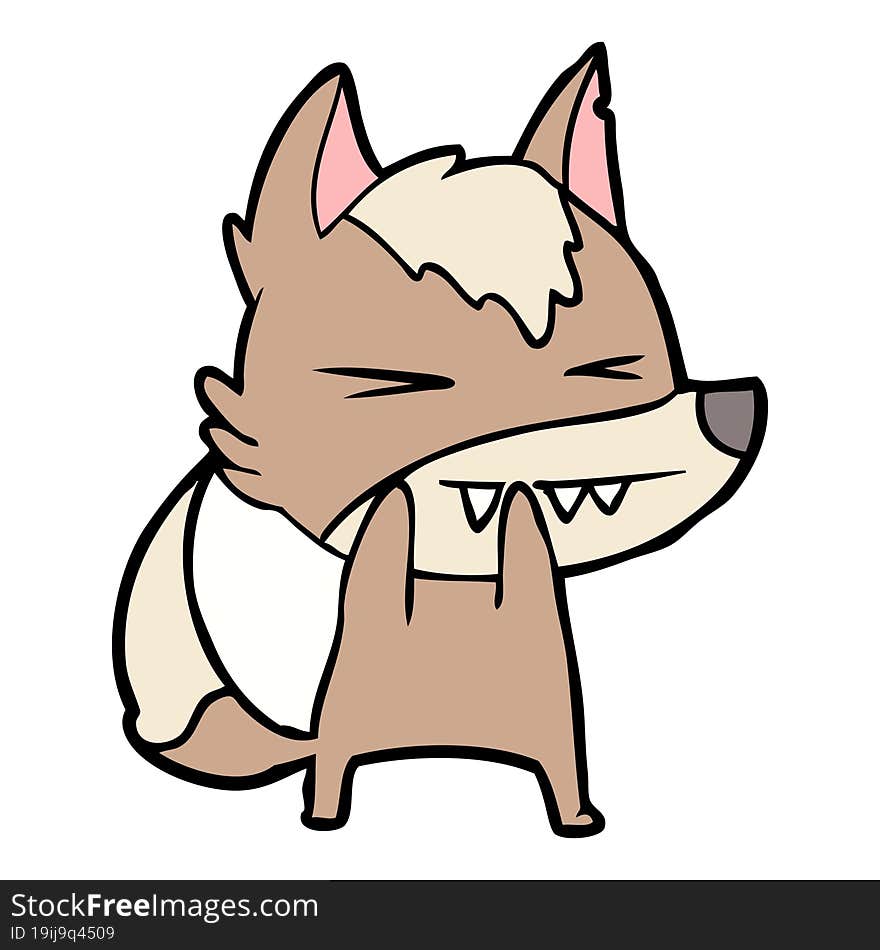 angry wolf cartoon. angry wolf cartoon